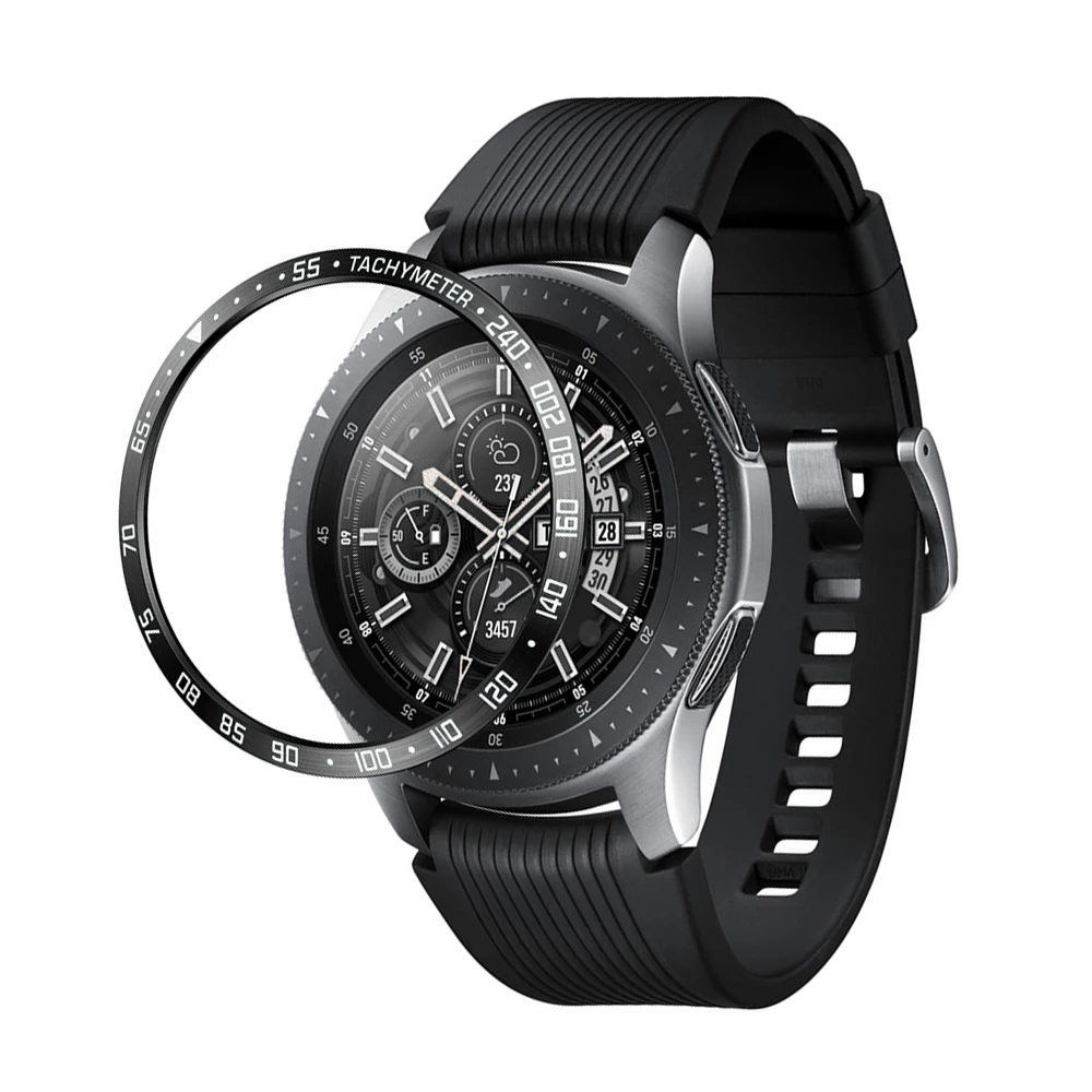 01 Смарт часы ободок кольцо для samsung Galaxy gear S3 S2 42/46 мм Часы Ободок стальное кольцо клейкая крышка против царапин Смарт аксессуар - Цвет: 01