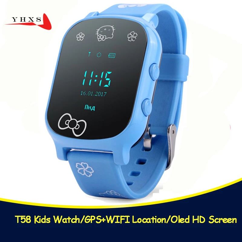 2018 Новый T58 Smart дети Безопасный OLED sos-вызов gps фунтов Расположение Finder трекер