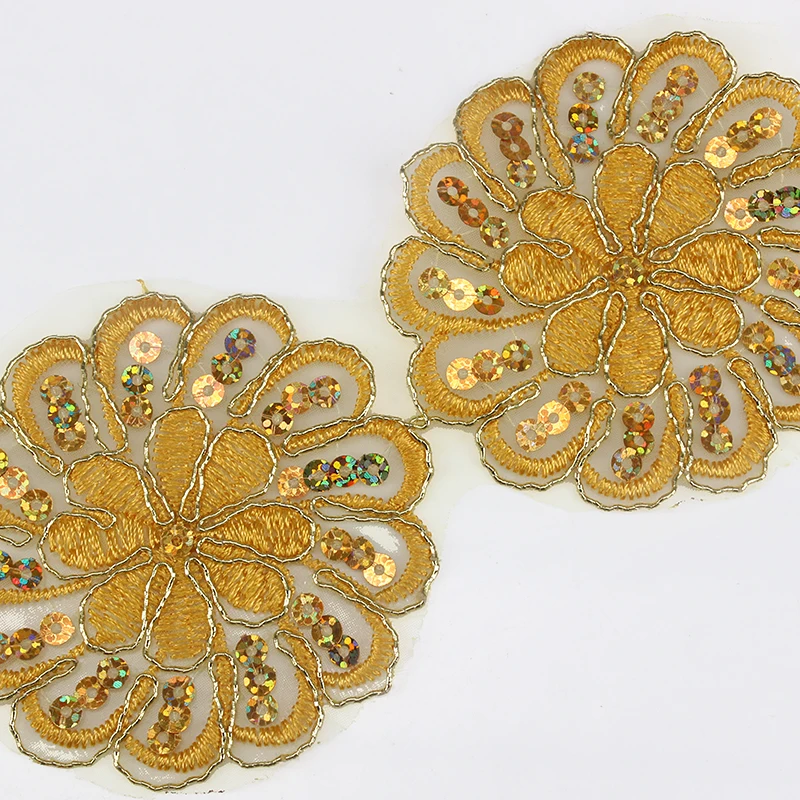 10 ярдов кружева с золотыми блестками вышитый Венецианский Африканский шнур