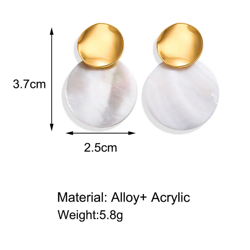 IF YOU круглые серьги подвески в виде ракушек капли для женщин золотые серебряные