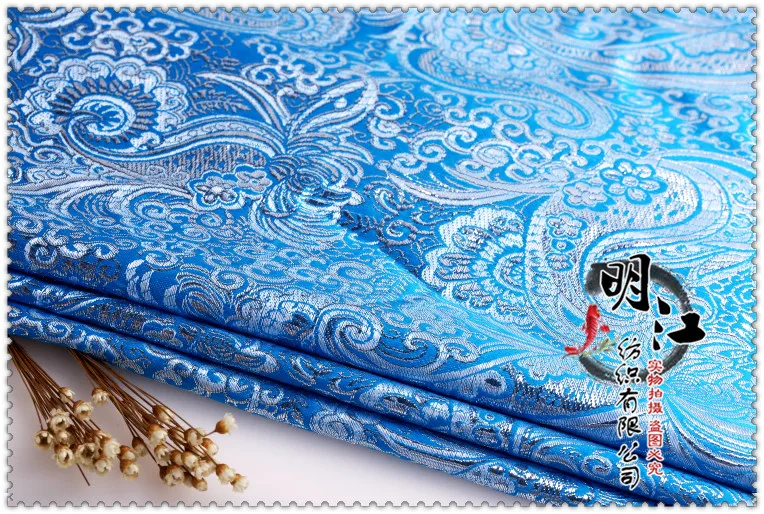 Пейсли шелковая ткань костюм платье COS сценическая одежда/Золотая парчовая Ткань