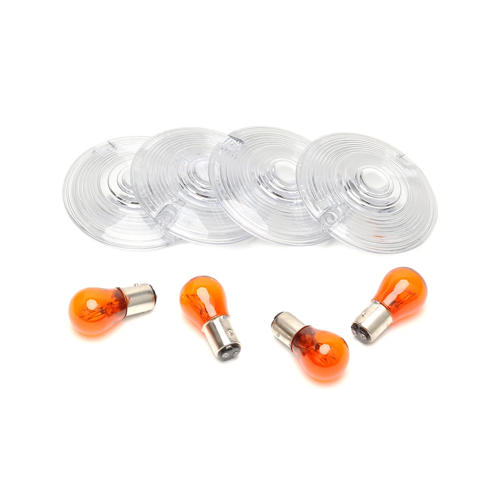 HOT SALE Best Price Motorcycle 4x Turn Signal Lens bulbs lampshades For Harley Road King Touring Smoke/Crystal Free Shipping |