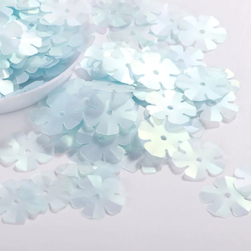 10 г/упак. смешанные размеры/формы блестки матовые небесно голубые чешуйчатая