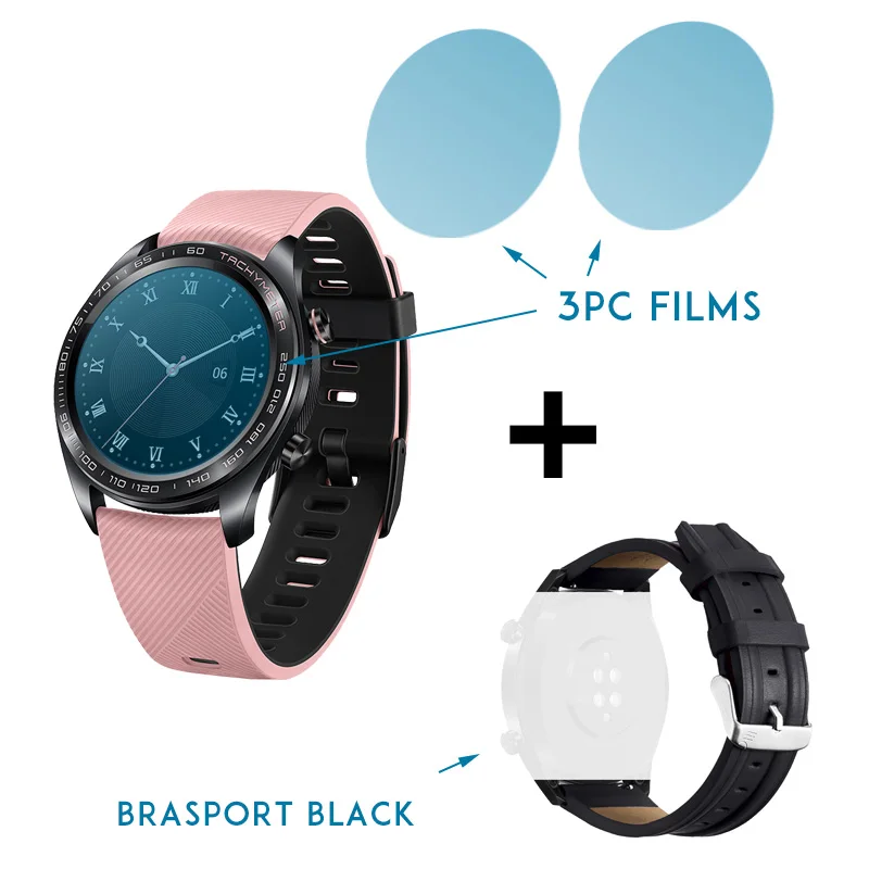 Pink n black strap Оригинальные уличные умные часы huawei Honor Watch Dream, утонченное мастерство, 7 дней за зарядку, куда угодно, умнее, живущий gps - Color: Pink n black strap