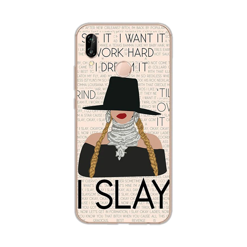 ciciber Phone Cases for Huawei P20 P8 P9 P10 Mate 20 10 9 Lite 2017 X Pro Soft TPU Back Cover P Smart 2019 Beyonce |