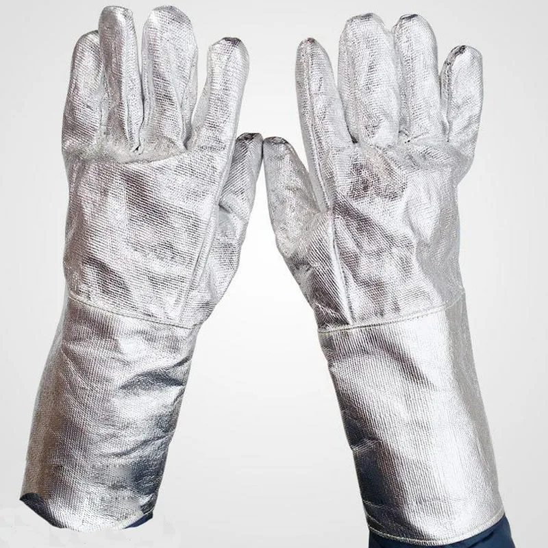 1 пара алюминиевой фольги термостойкие перчатки теплоизоляционные рабочие для