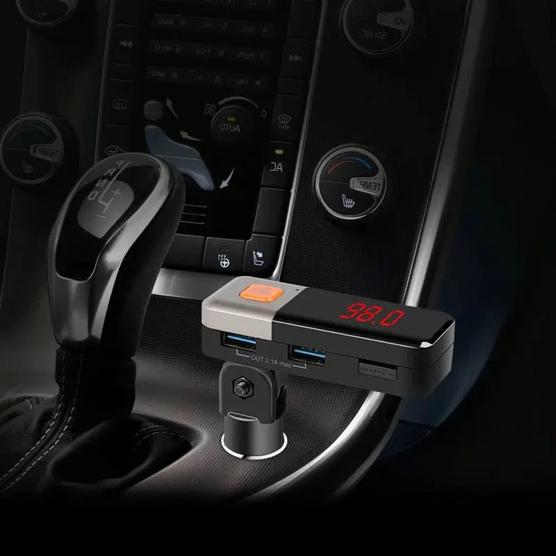 Автомобильный комплект BC11 fm передатчик Bluetooth с громкой связью mp3 плеером двумя usb