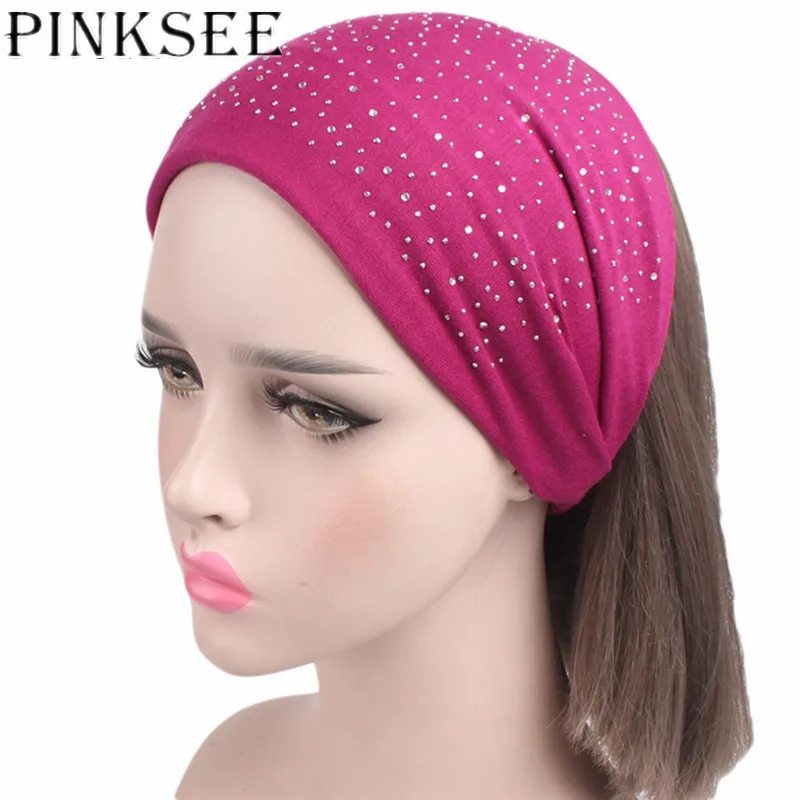 PINKSEE женский тюрбан банты повязка на голову эластичные спортивные повязки для