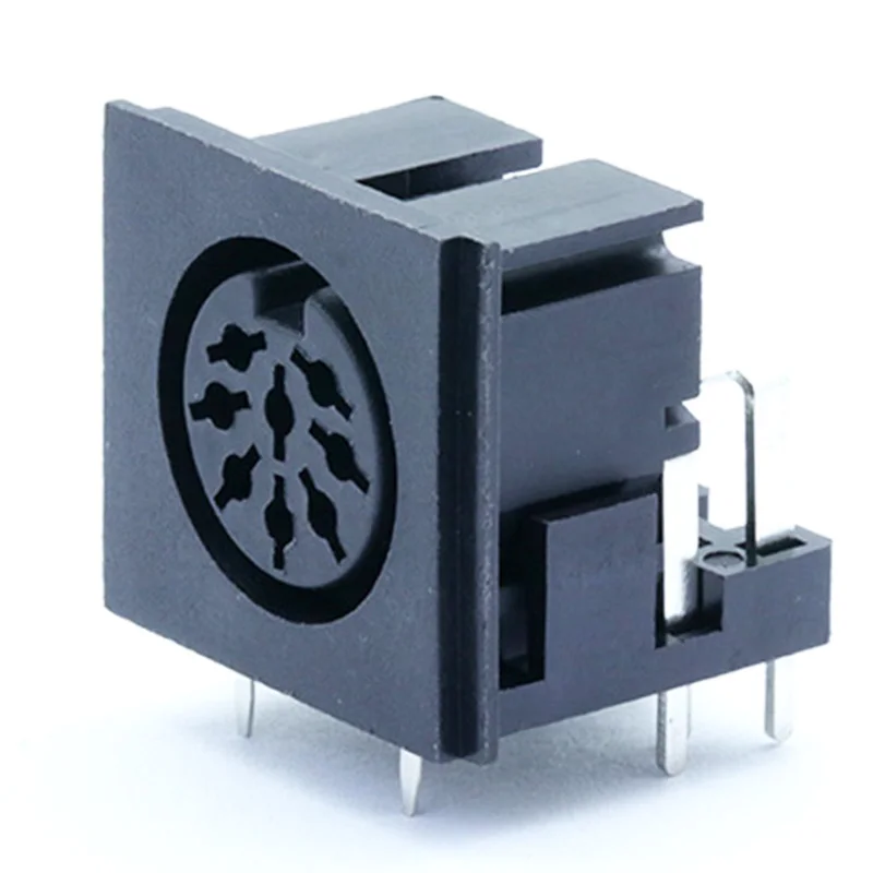 10 шт./лот 8 Pin DIN муфта, штепсель под прямым углом/90 градусов PCB панель крепление 8 Pin DIN Jack разъем шасси терминалы