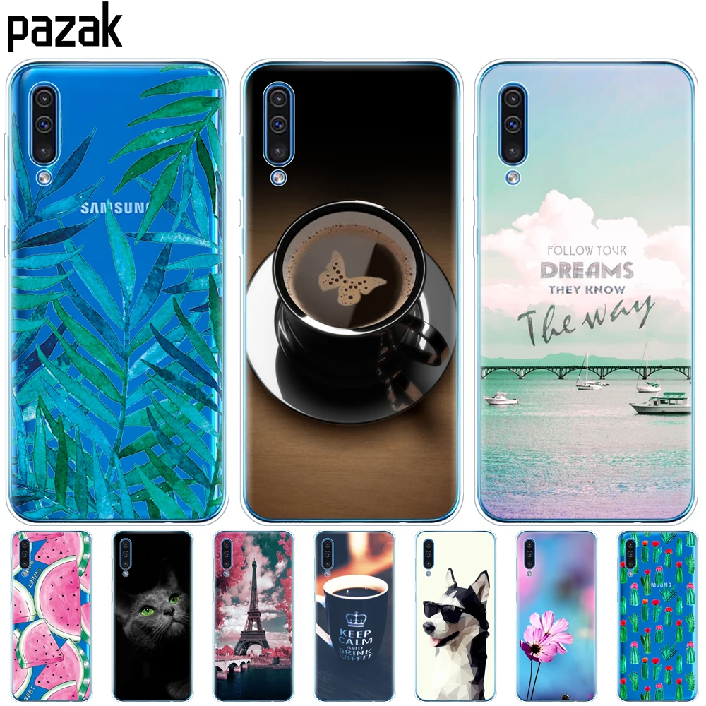 Силиконовый чехол для samsung Galaxy A50, мягкая прозрачная задняя крышка для телефона, для samsung A50, A505, A505F, SM-A505F чехол, 6,4, чехол, бампер