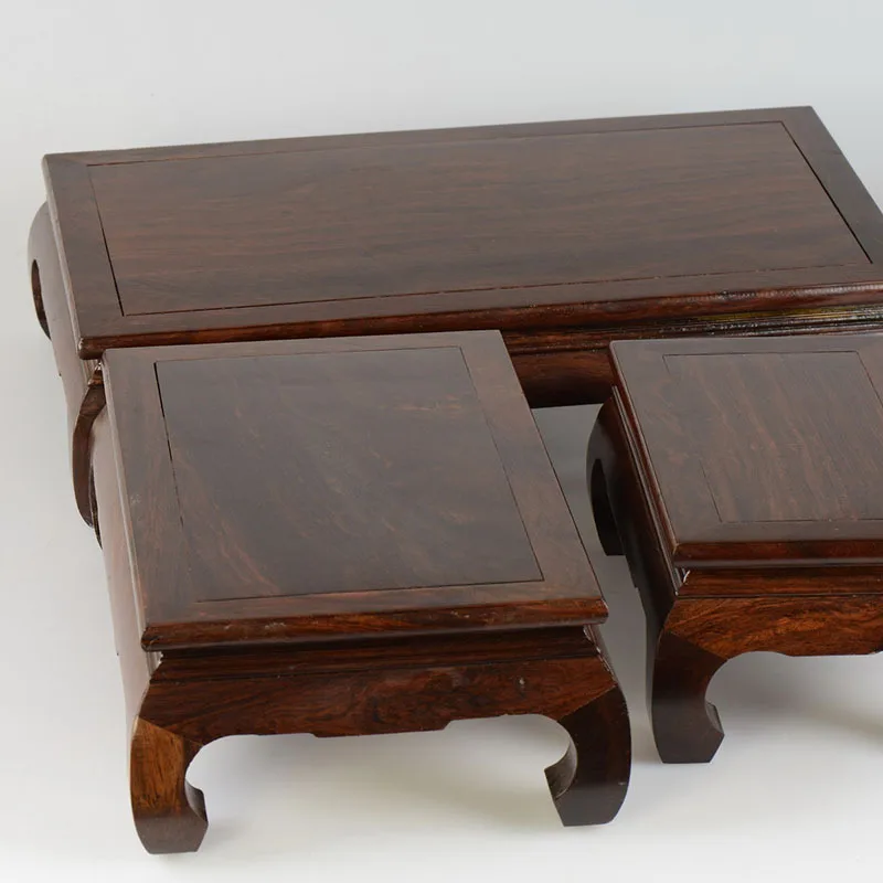 Черная прямоугольная деревянная подставка изогнутые деревянные поделки красный