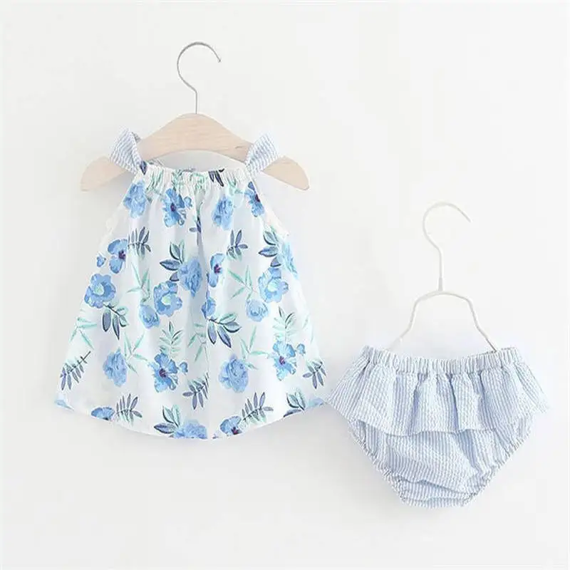 Летнее платье для маленьких девочек Симпатичная Одежда Детские новорожденных