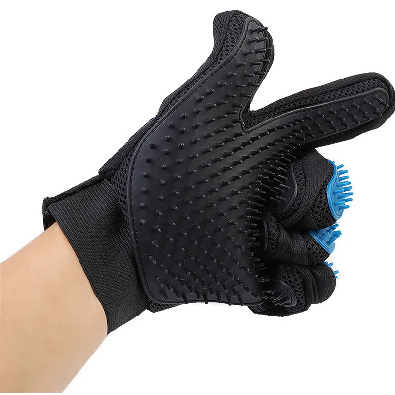 Высокое качество двусторонняя силиконовая Cat Уход за лошадьми перчатки собака