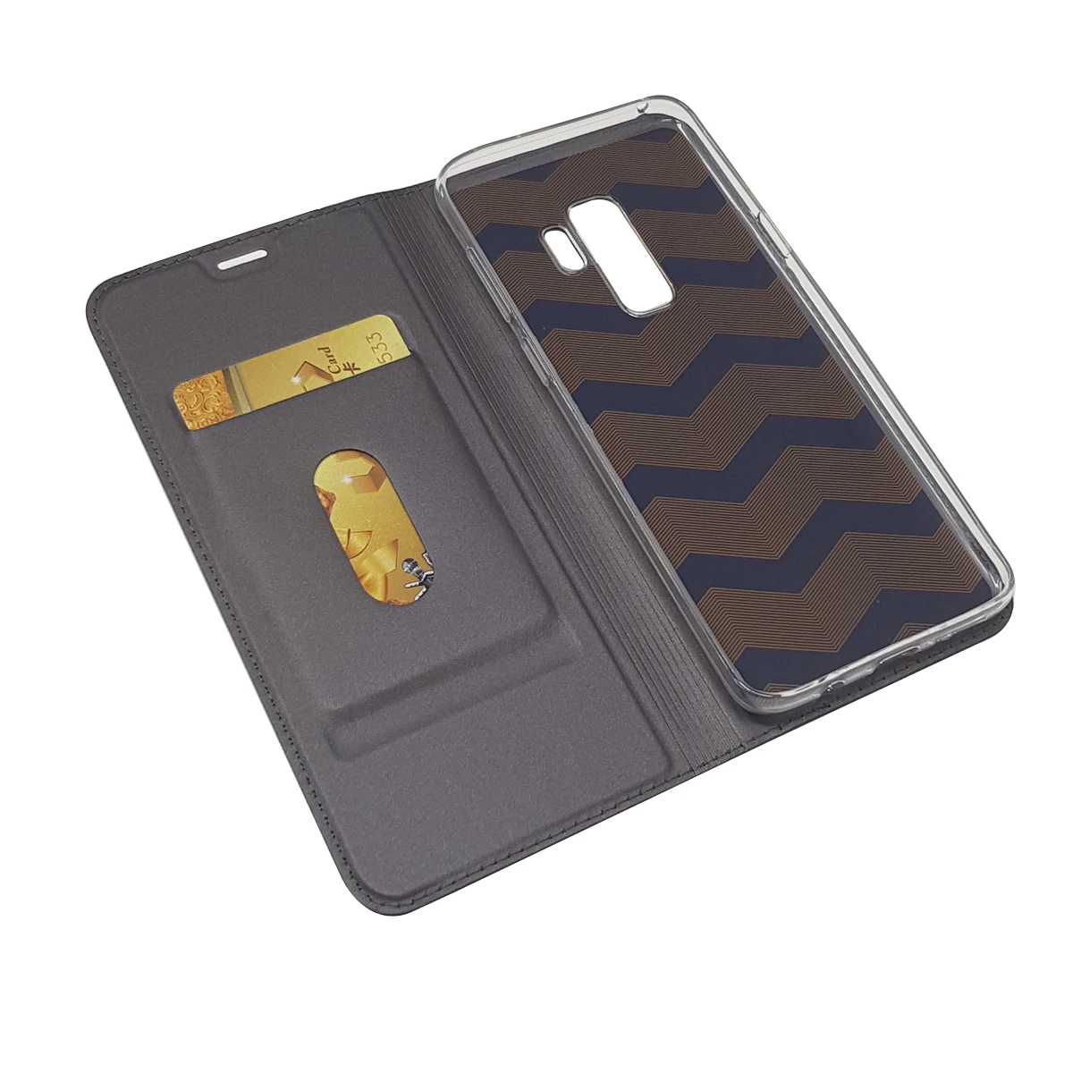Кожаный флип чехол для samsung Galaxy S9 Plus кронштейн Drop доказательство клатч плюс