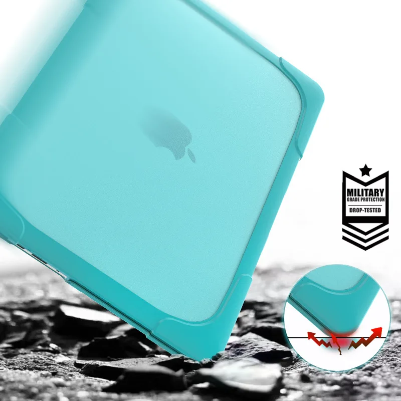 GOOJODOQ чехол для ноутбука MacBook Air 11 12 13 Pro 13 15 New Air 13 A1932 15,4 чехол противоударный чехол TPU+ PC бампер с подставкой