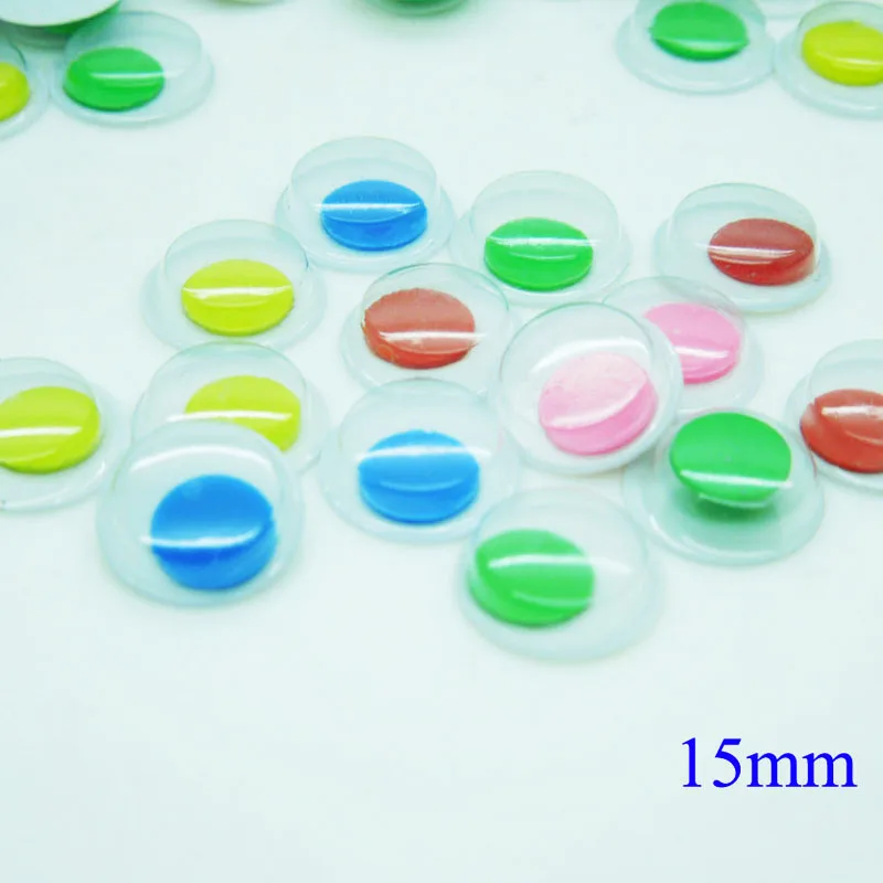 500 шт./лот 15 мм хит продаж разные разноцветные Круглые Подвижные Пластиковые