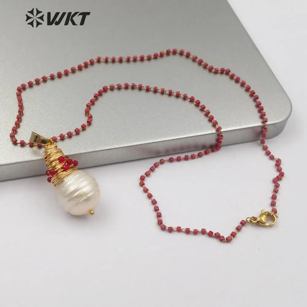 Женская подвеска с жемчугом в стиле барокко|Ожерелья подвеской| |