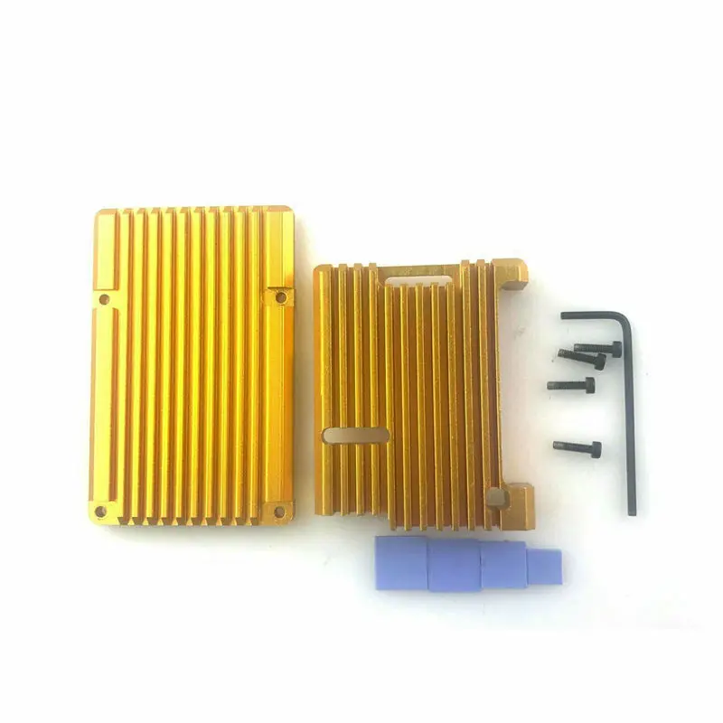 Для Raspberry Pi 3 Model B + алюминиевый корпус с двойным охлаждающим вентилятором