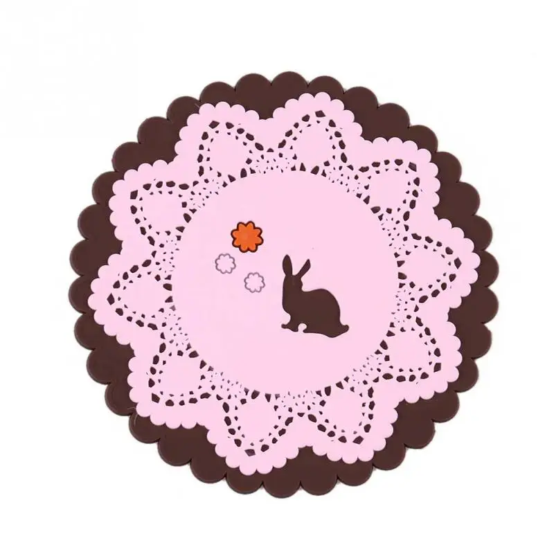 Новый милый мультфильм силикагель теплоизоляция кофе чашка коврик силиконовые