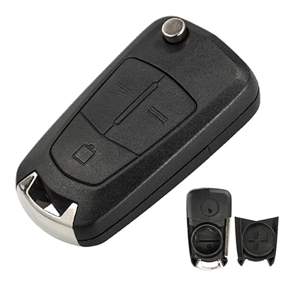 OkeyTech флип-ключ оболочка для OPEL Astra Corsa D Vectra C Zafira 2 3 кнопки чехол для дистанционного ключа от машины необработанное лезвие Замена - Цвет: 3B with Screw Holes