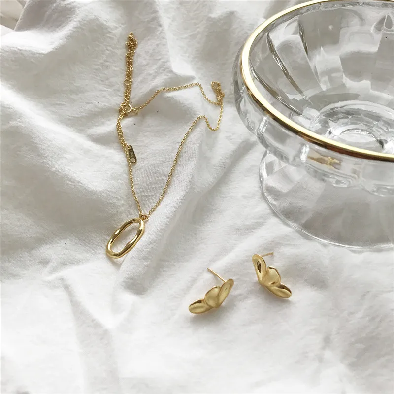 

INZATT Real 925 Sterling Silver Square Irregular Geometric Pendant Necklace Fine Jewelry For Fashion Women Accessories Gift