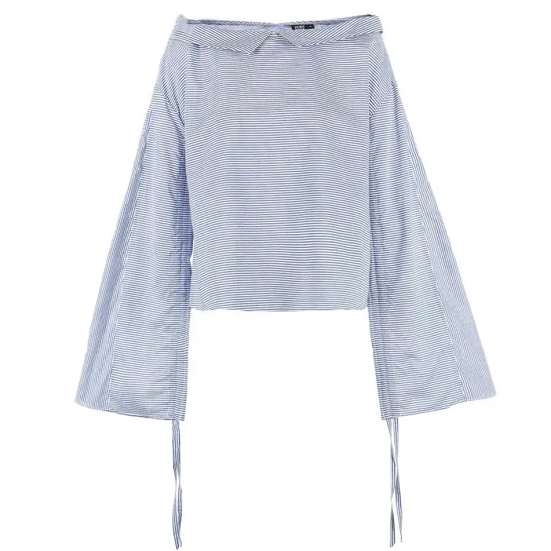 Vero Moda женская рубашка свободного кроя в полоску с 3/4 рукавами | 318231529