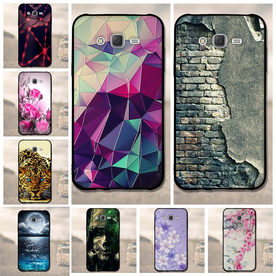 Мягкий чехол из ТПУ с цветами для Samsung Galaxy J7 2015 J700 J700H J700F чехол|case for samsung|phone casescase