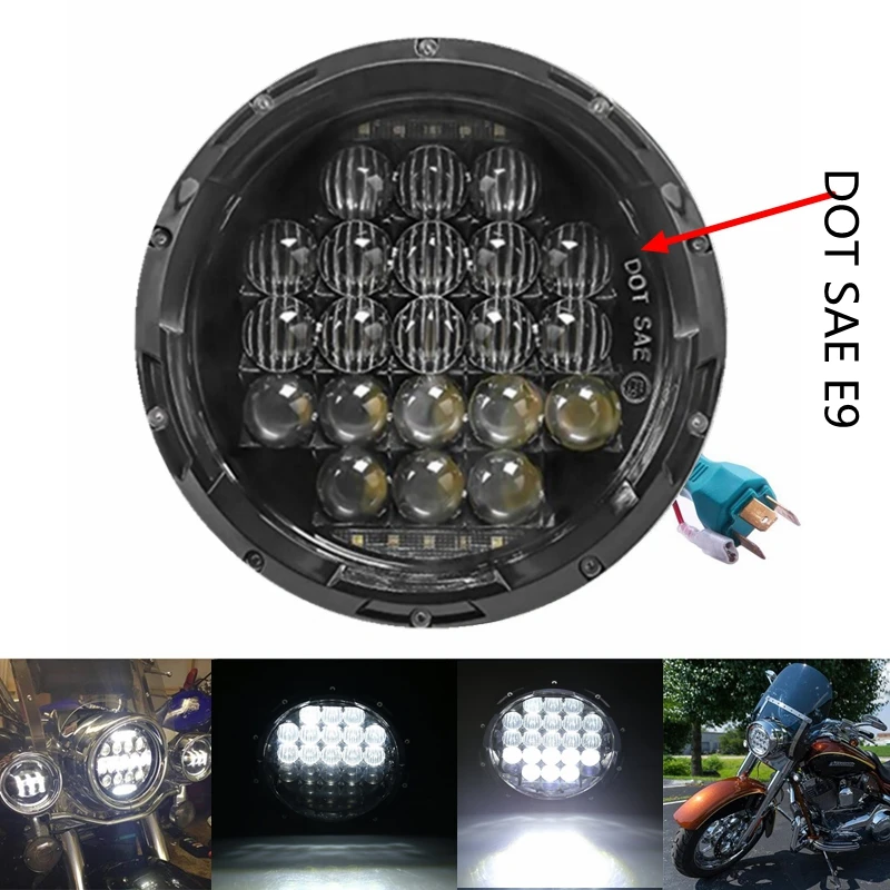 Marlaa мотоцикл хром " круглый светодиодный налобный фонарь в сборе для CB400 CB500 CB1300 7 дюймов фара корпус ведро