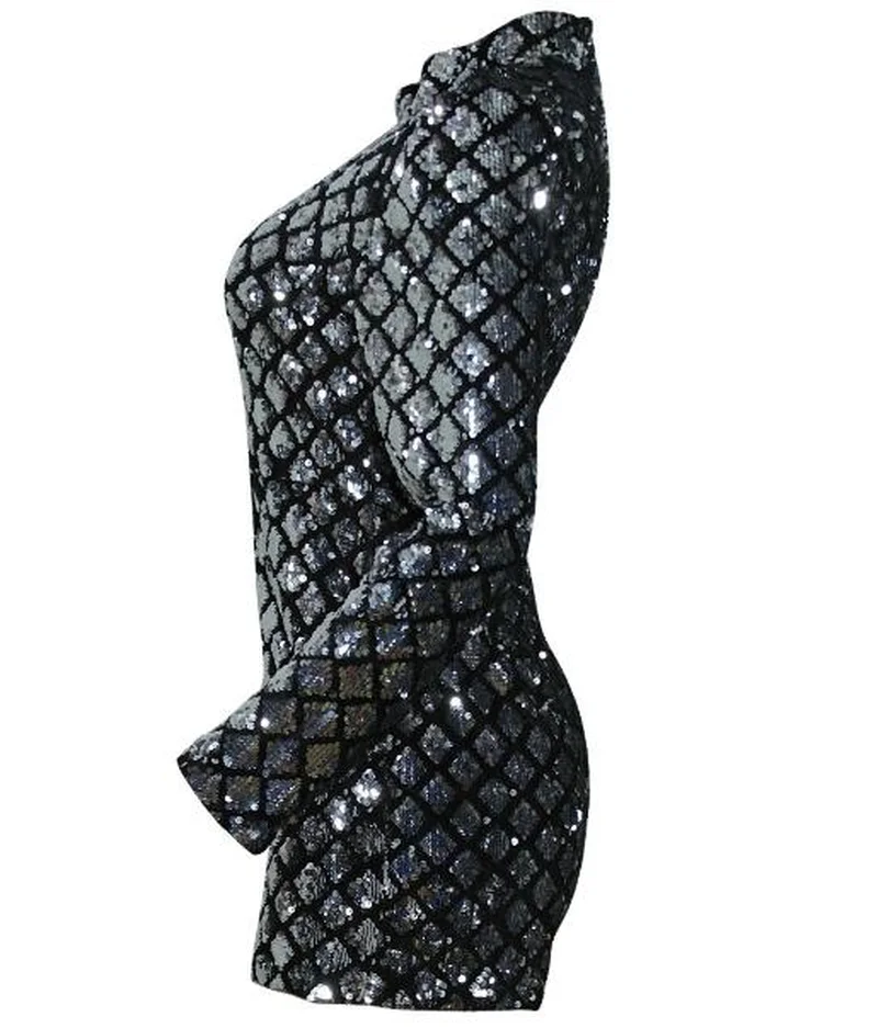 U SWEAR сексуальный женский комбинезон с блестками новый модный осенний Блестящий