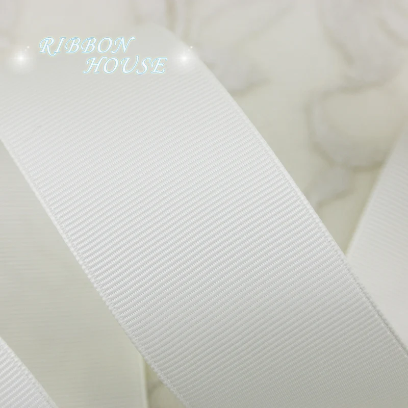 (10 м/лот) 40 мм кремовая белая Grosgrain лента оптовая продажа подарочная упаковка