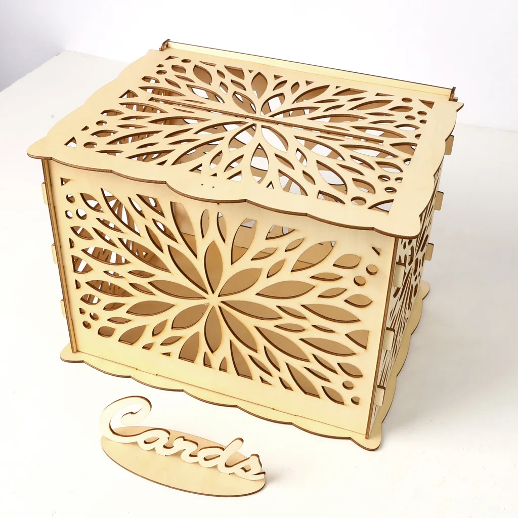 DIY свадебная деревянная коробка для карт, коробка для денег, подарочная карта, держатель для свадеб, для приема, для детского душа, свадьбы, юбилея, вечерние украшения