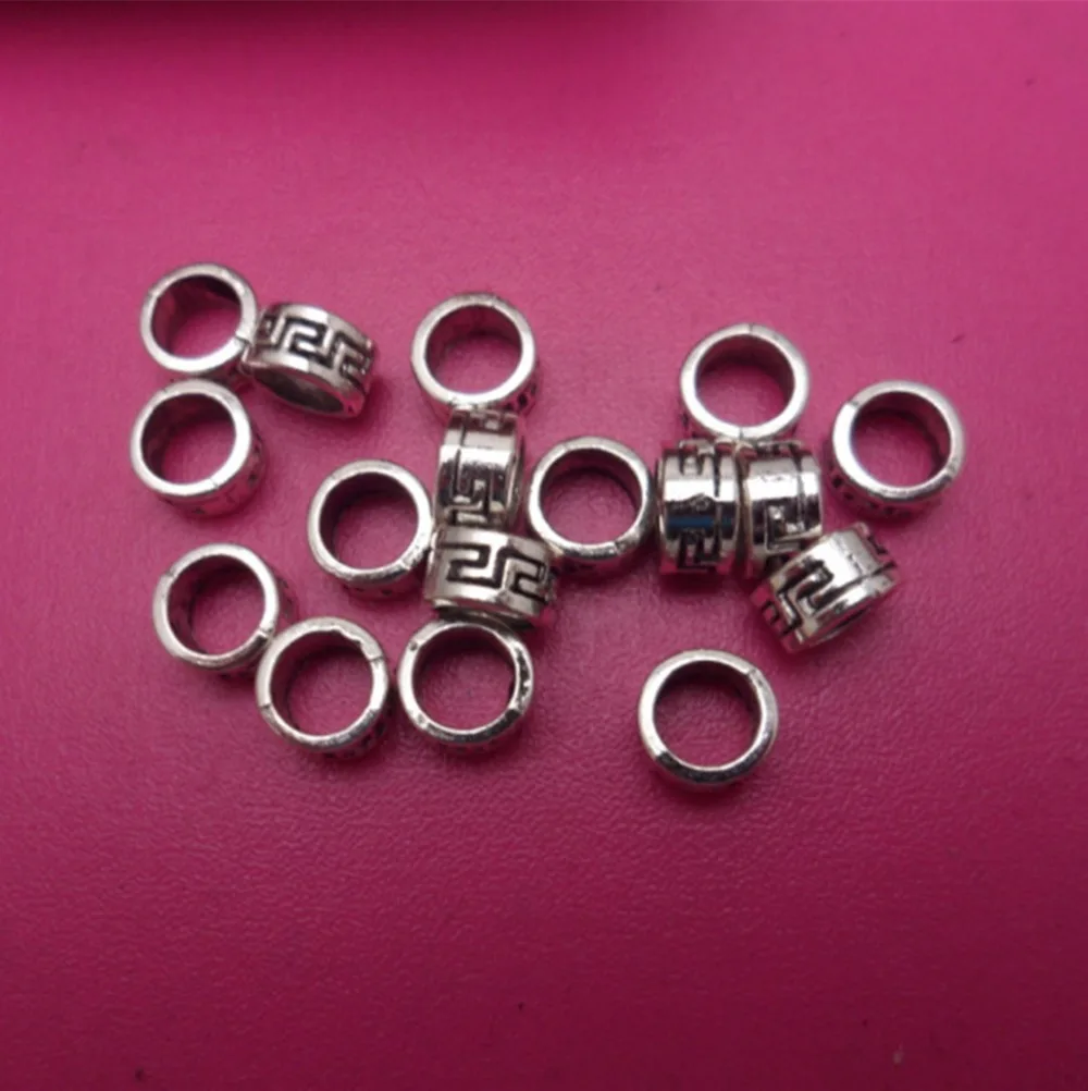 50 тибетских серебряных дредов страшные волосы Бисер для плетения 6 мм