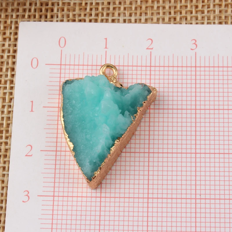 2 шт. треугольные неровные полимерные серьги Друза кулон Diy ожерелье чокер