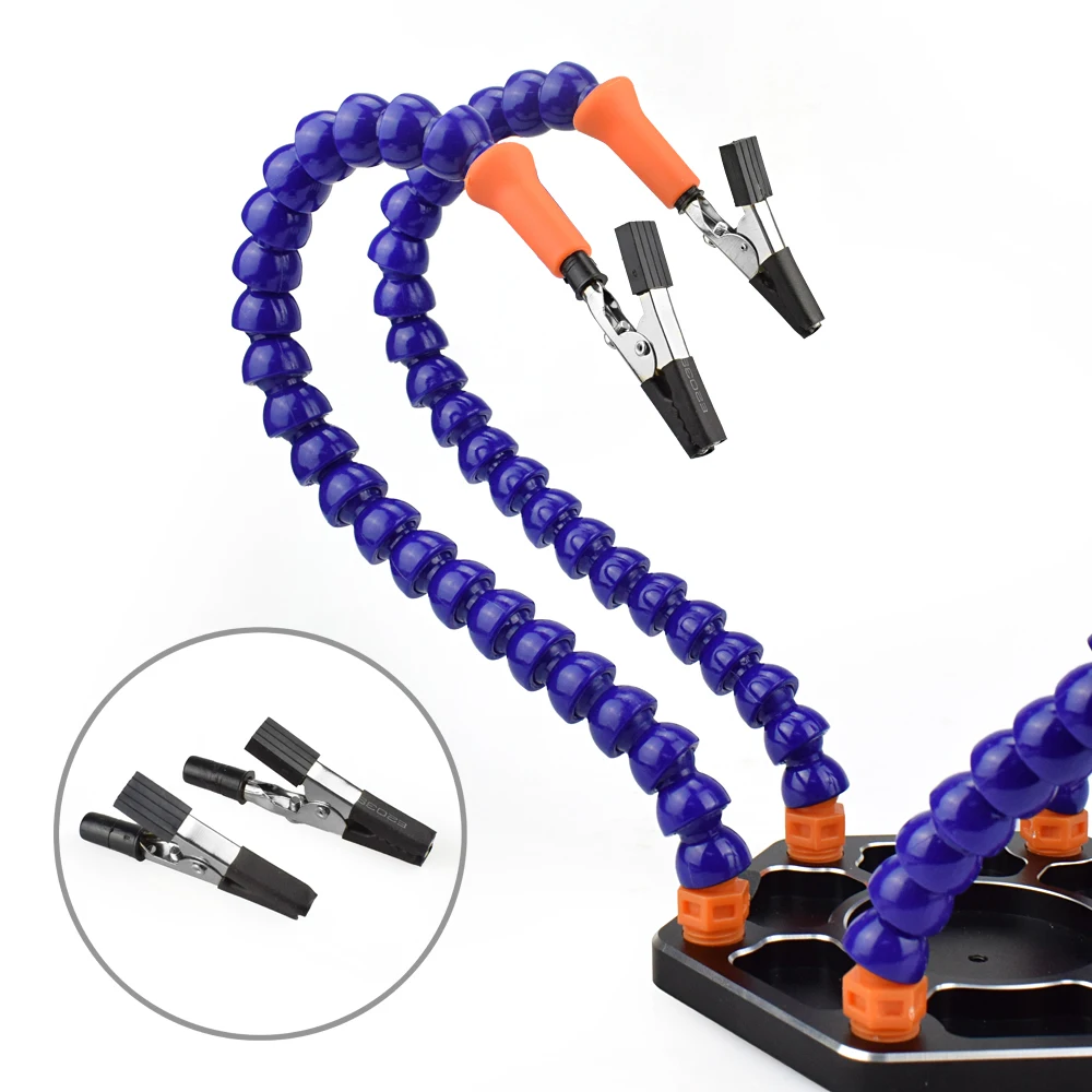 Chanseon Third Hand Multi Soldering Helping Hands Tool with 6pcs Flexible Arms for PCB Board Assembly Repair Station | Инструменты