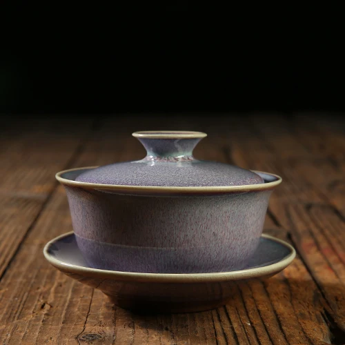 Креативный ледяной трещины текстура керамический Celadon Gaiwan с крышкой блюдце комплект китайский чайный набор кунг-фу пуэр чайник отправлен друг чайник - Цвет: 008