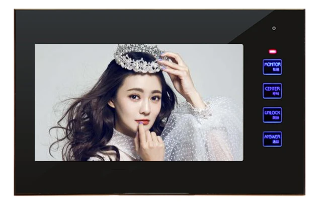 Домашняя охранная видеодомофон 7 &quotЖК-Видео дверной телефон сенсорная клавишная