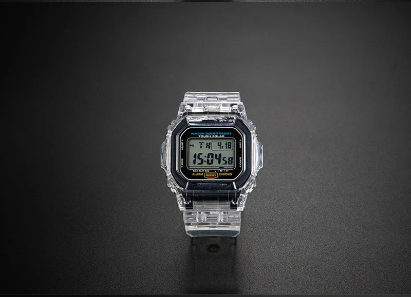Силиконовый ремешок для часов для DW5600 DW5610, резиновый ремешок, спортивные водонепроницаемые ремешки для часов, прозрачный ремешок для часов, ободок, Новинка
