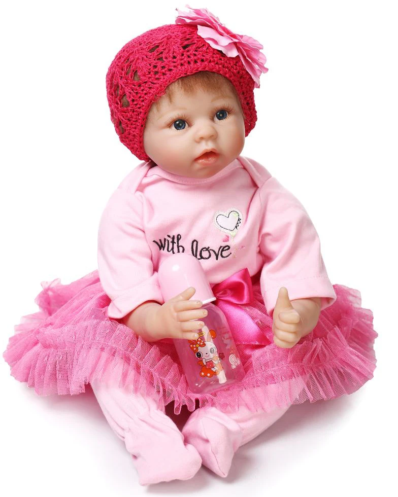 

22 inches Doll Reborn For Sale Soft Silicone Reborn Babies Girls Play House Toys Lifelike Doll Newborn Babies bebe alive reborn