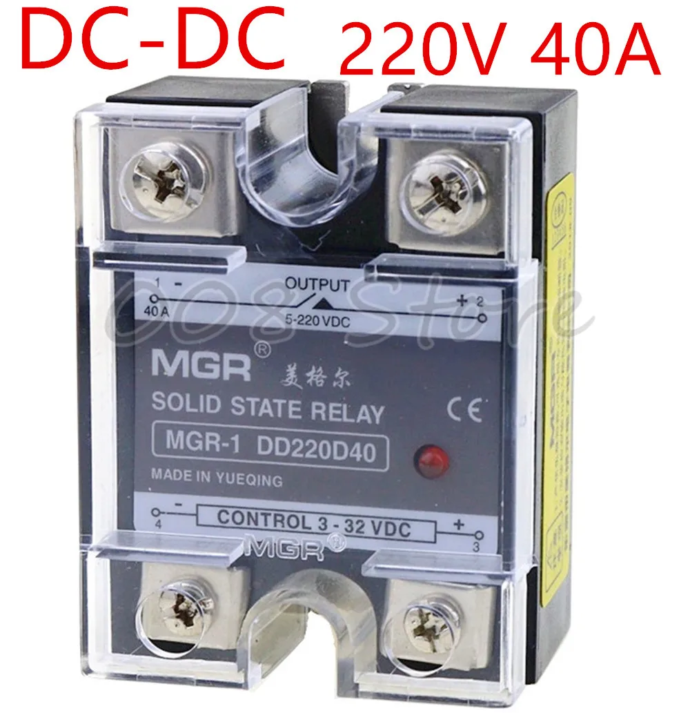 Одобренный CE Магер SSR 40A DC твердотельное реле качество Товары MGR 1 DD220D40|dc-dc solid state