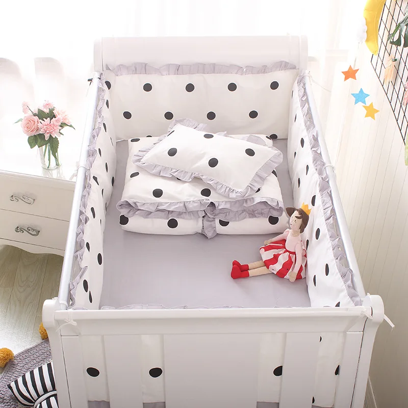5 шт./компл. милый ребенок Постельное белье кроватка включает в себя 4 шт. бамперов
