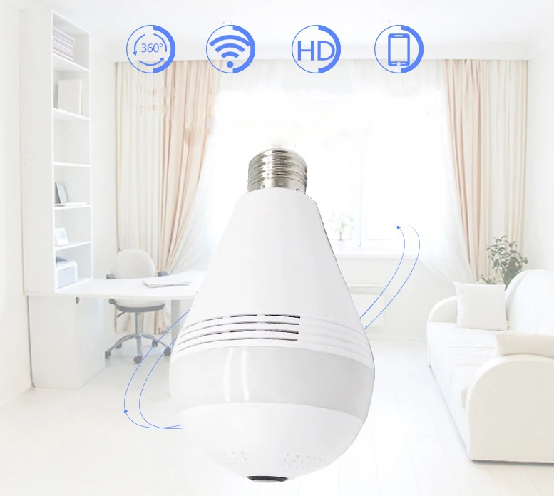 Умная Светодиодная лампа WIFI с пассивным ИК датчиком движения беспроводная IP
