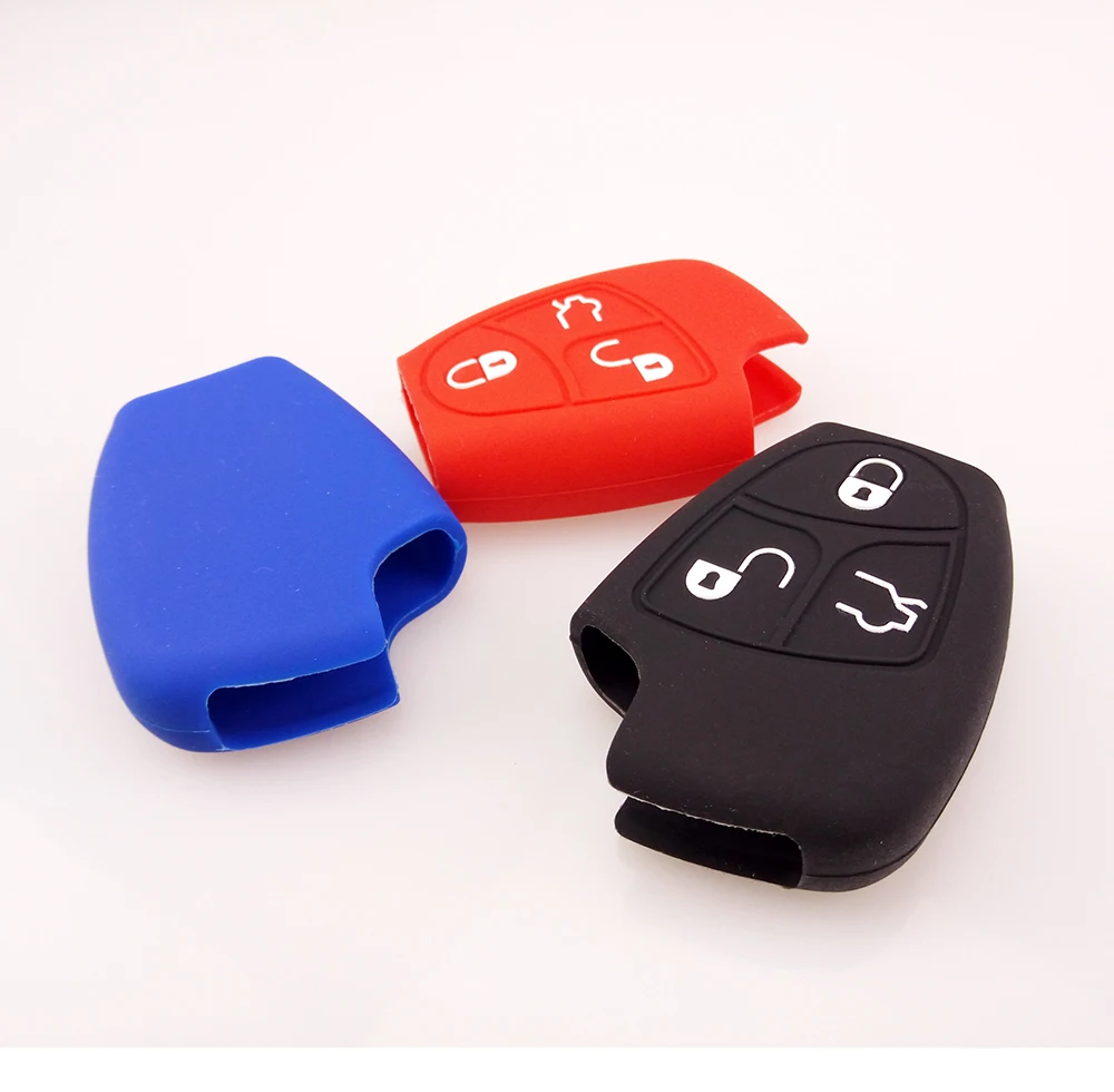 3 кнопки силиконовый автомобильный брелок резиновый чехол подходит для MERCEDES BENZ CLS