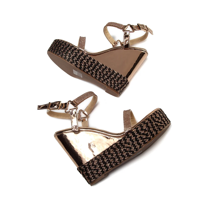 SONDR platform sandals wedges shoes for women sandalias romanas para mujer high heels 14cm sandalen buckle rubber schoenen vrouw