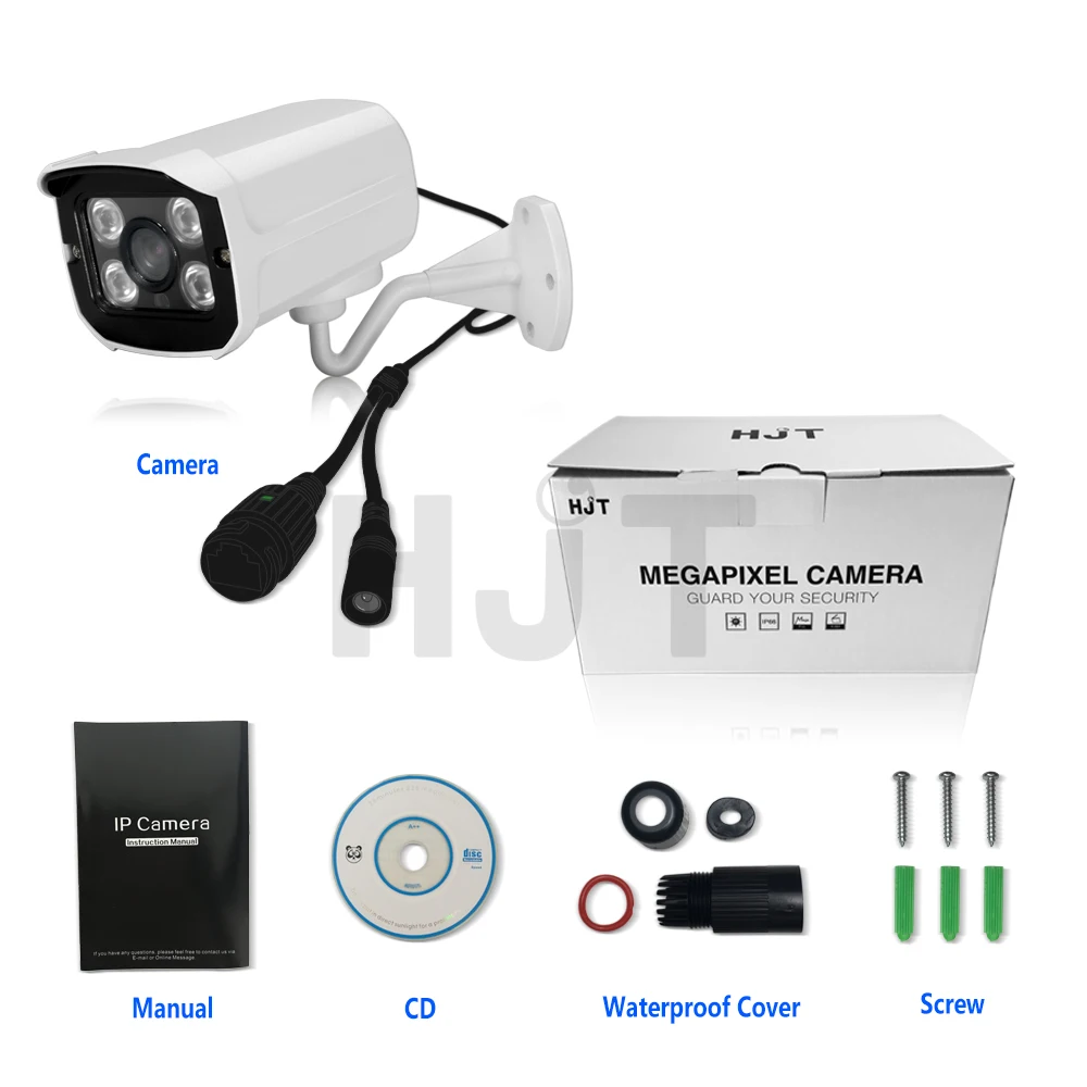 HJT IP камера 720P 1080P 4IR ночное видение 1.0MP 2.0MP HD CCTV монитор безопасности наружные