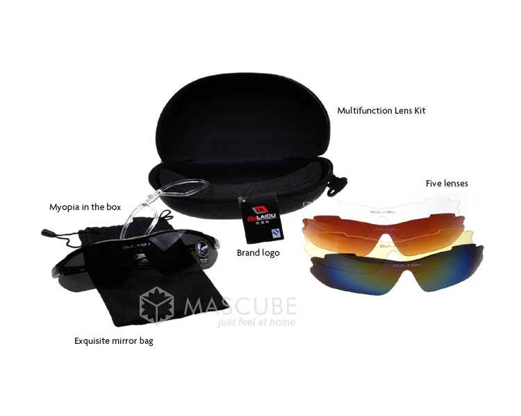 MASCUBE UV400 Защитные очки для альпинизма, пешего туризма, тактические очки, спортивные защитные очки для охоты, 5 линз oculos feminino