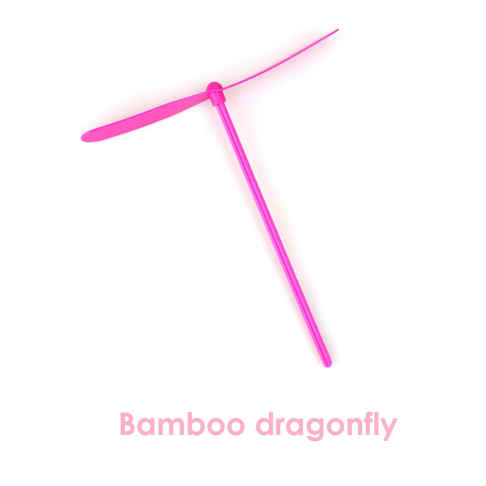 30PCS Plastic Bamboo Dragonfly Mini Whirl A Copter Toy Children Outdoor Flying Gift Kids Party Favor Pinata Fillers Toys School