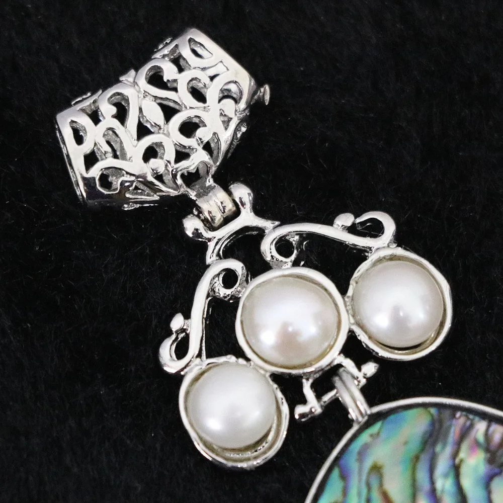 

4 style charms natural multicolor blue oval abalone shell pendant women fit necklace gifts accessories clothes jewelry B1128