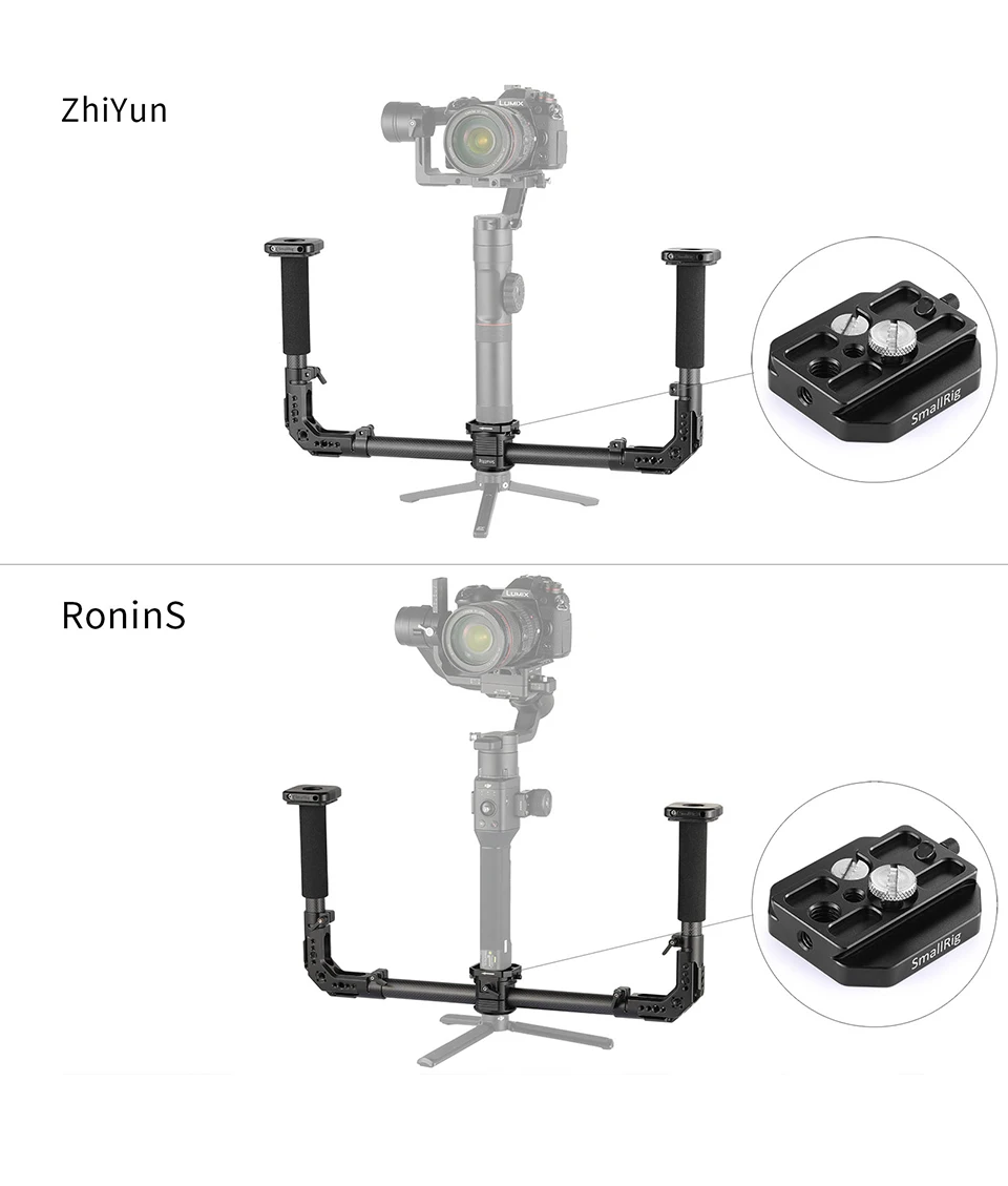 SmallRig DSLR камера съемки двойной рукоятки для DJI Ronin S/Zhiyun Crane серии ручной карданный светильник вес 2210