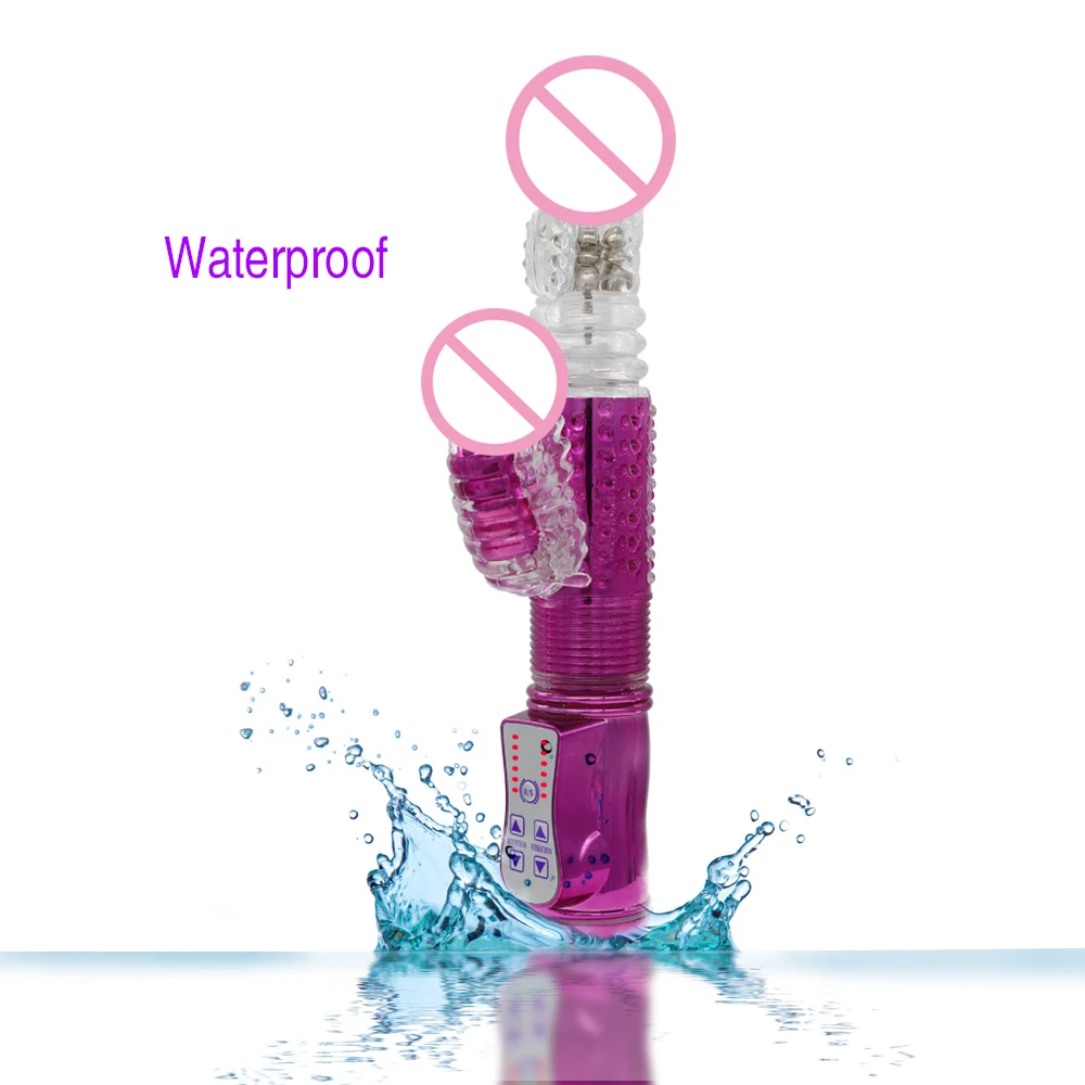 USB зарядка G Spot вибратор Телескопический вращающийся шарик стержни 16 частотный