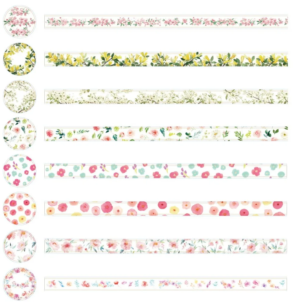 

32 шт./лот набор винтажных декоративных лент с цветами 15 мм Маскировочная лента с красивыми цветами для скрапбукинга дневника украшение альб...